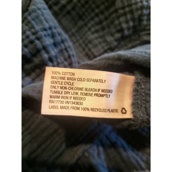 Universal Thread Dress Women's Medium Teal Blue Corron Gauze Midi Tiered Ruffle - Picture 5 of 5